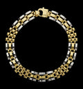 Bracciale uomo bicolore oro 18kt
