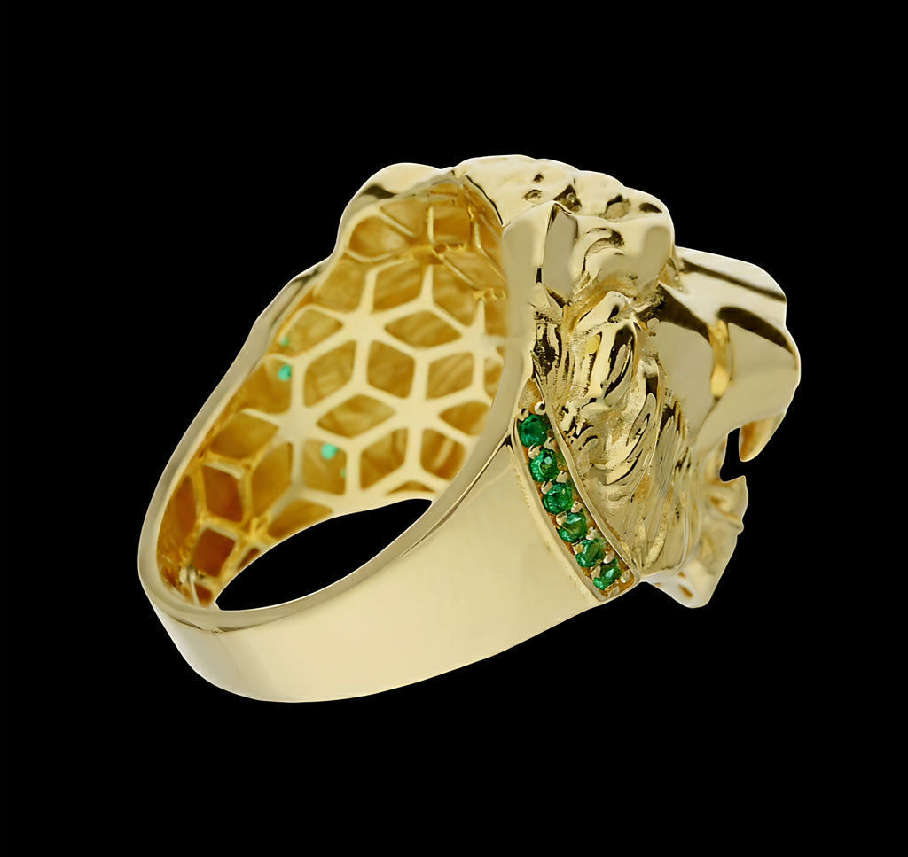Anello Leone grande oro 18kt