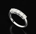 Veretta a 5 zirconi oro bianco 18kt