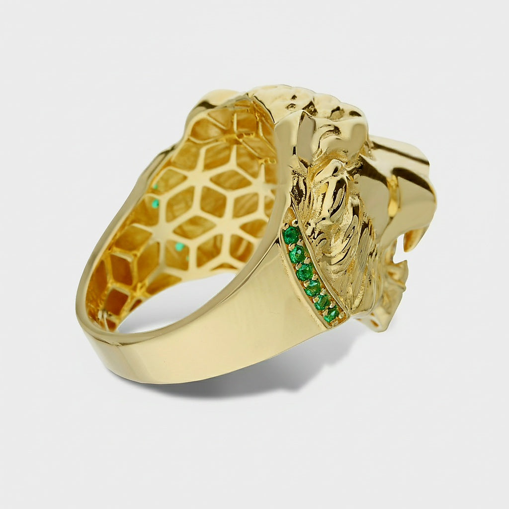 Anello Leone grande oro 18kt
