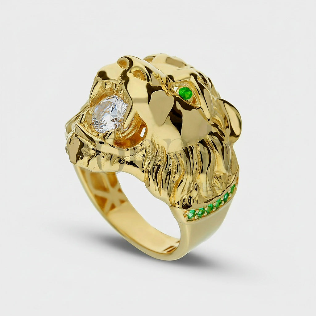 Anello Leone grande oro 18kt