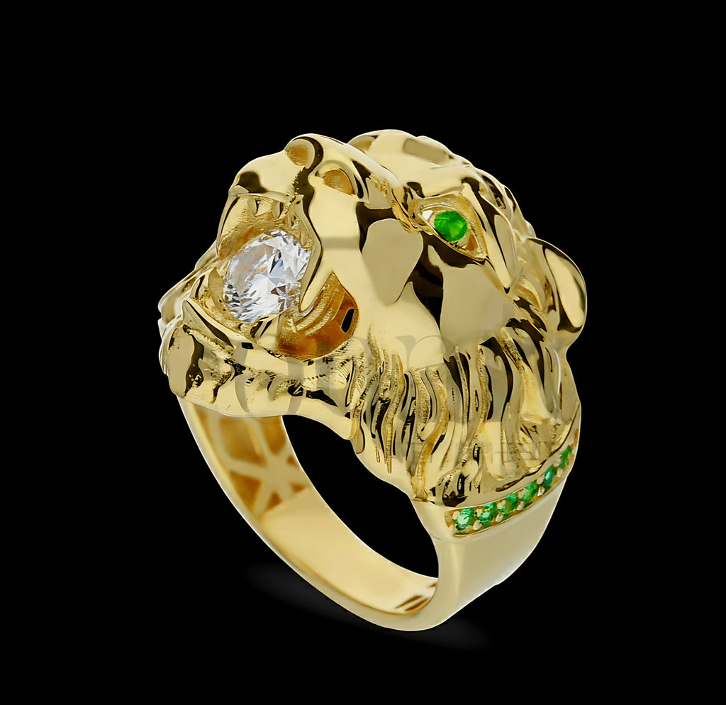 Anello Leone grande oro 18kt